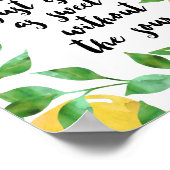 スウィート&サワーレモン引用文 |アートプリント ポスター (角)