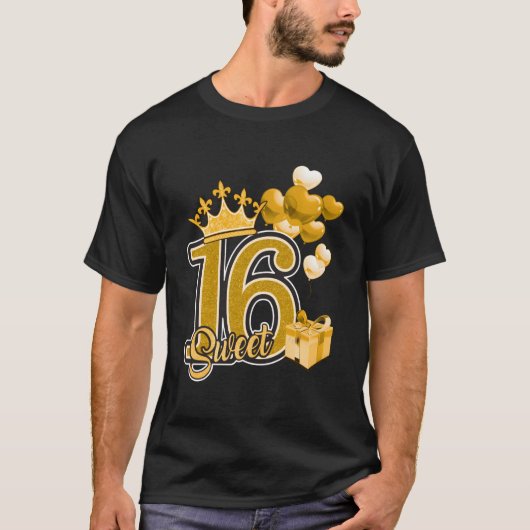 スウィート シックスティーン ゴールデン 16歳 Tシャツ (正面)