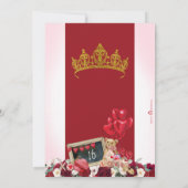 スウィート・シックスティーン バレンタイン 16歳の誕生日パーティー 招待状 (裏面)