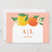 スウィート シトラス フラット モノグラム ありがとうカード サンキューカード (正面)