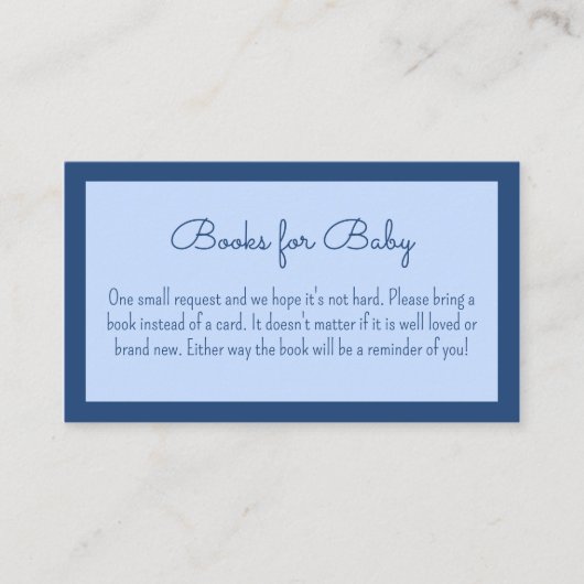 スウィート&シンプルベビーブルーブックス エンクロージャーカード (正面)