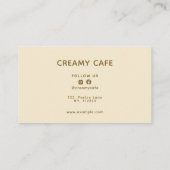 スウィート&シンプルベーカリーペストリーカフェ 名刺 (裏面)