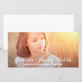 スウィート シンプル 卒業おめでとうのご案内 案内状 (正面/裏面)