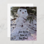 スウィート スノーマン 招待状 (正面/裏面)