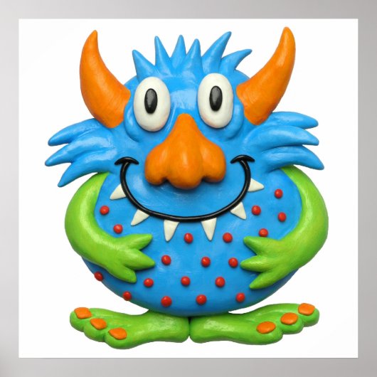 スウィート スポッテッド モンスター ベイビー シャワー ぬいぐらむ ポスター (正面)