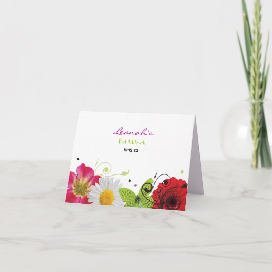 スウィート センス バット ミッツヴァ お礼カード サンキューカード (正面)