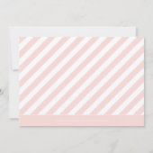 スウィート ダイアゴナル フォト 洗礼 招待状 - ピンク (裏面)