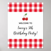 スウィート チェリー バースデー パーティー ウェルカム ポスター (正面)