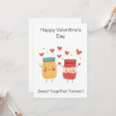 スウィート・トゥギャザー・フォーエバー - かわいいバレンタイン カード (正面/裏面インサイチュ)