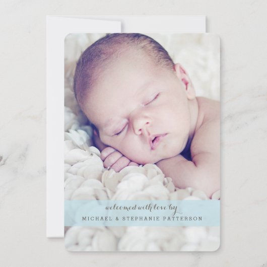 スウィート・ドリームス ツー・フォト モダン 誕生発表 案内状 (裏面)