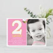 スウィート バズィー ビー 2歳 フォト 招待状 (スタンド正面)