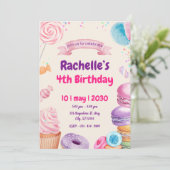 スウィート&バースデーカラフルタパーティー 招待状 (スタンド正面)