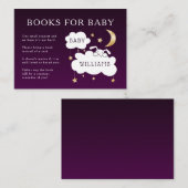 スウィート パープル らくらく絵本 リクエスト ベビーシャワー エンクロージャーカード (正面/裏面)