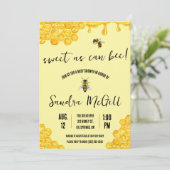 スウィート・ビー！ ハニーベイビー、ハニー、ベイビーシャワー 招待状 (スタンド正面)