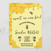 スウィート・ビー！ ハニーベイビー、ハニー、ベイビーシャワー 招待状 (正面/裏面)