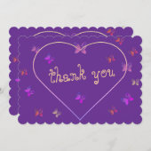 スウィート ピンク ハート バタフライ スウィート16 誕生日 (正面/裏面)