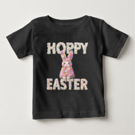 スウィート フラワー バニー ラビット イースター ホリデー ベビーTシャツ
