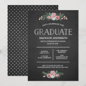 スウィート フローラル | 卒業式招待状 招待状 (正面/裏面)