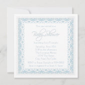 スウィート ベイビー ブルー 産湯 ベビーシャワー 招待状 (裏面)