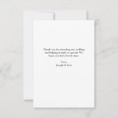 スウィート・ホワイト・文字・結婚カリグラフィーズ・サンキュー  サンキューカード (裏面)