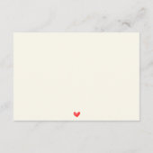 スウィート モダン スクリプト コケット ボウ レジストリー エンクロージャーカード (裏面)