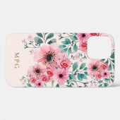 スウィート&モノグラムエレガントウォーターカラーフローラ Case-Mate iPhoneケース (裏面 (横))