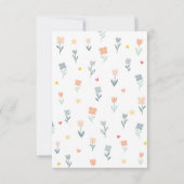 スウィート ユニコーン フラワー フラット サンキューカード (裏面)