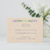 スウィート ラスティック パープル ラベンダー クラフト風 レセプション エンクロージャーカード (スタンド正面)