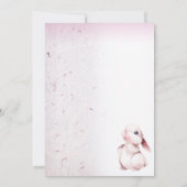 スウィート ラビット ベイビー シャワー 招待状 (裏面)