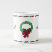 スウィート ラボ パピー コージー クリスマス カスタム ホリデー ジャンボコーヒーマグカップ (正面)