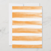 スウィート リトル キューティー オレンジ シトラス 1歳の誕生日 招待状 (裏面)