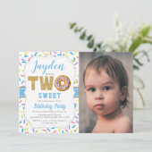 スウィート リトル ドーナツ ボーイズ 2歳の誕生日招待状 招待状 (スタンド正面)
