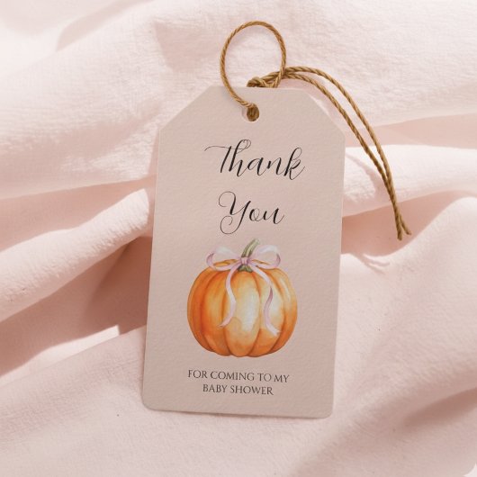 スウィート リトル パンプキン ガール ベイビー シャワー ギフトタグ