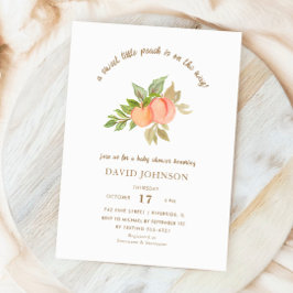 スウィート リトル ピーチ フルーツ ベイビー シャワー 招待状