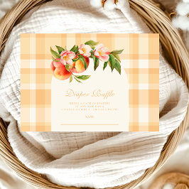 スウィート リトル ピーチ  ベイビー シャワー おむつくじ引き エンクロージャーカード