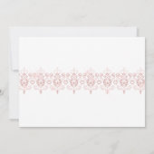 スウィート ローズゴールド ベイビー ギフト 招待状 (裏面)