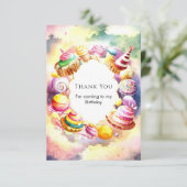 スウィート ワンダーランドのお誕生日 サンキューカード (スタンド正面)