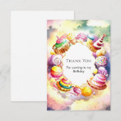 スウィート ワンダーランドのお誕生日 サンキューカード (正面/裏面)