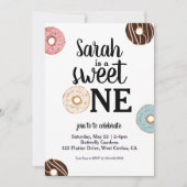 スウィート ワン ドーナツ バースデー インビテーション (正面)