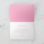 スウィート ワン ドーナツ 誕生日 招待状, ピンクのドーナツ サンキューカード (内部)