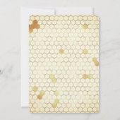 スウィート ワン ハニー ベア 1歳の誕生日 招待状 (裏面)