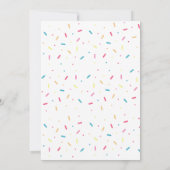 スウィート ワン パステル ピンク ドーナツ キャンディ ファースト バースデー 招待状 (裏面)