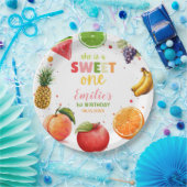 スウィート ワン フルーツ 1歳の誕生日パーティー サマーパーティー ペーパープレート (パーティー)