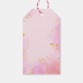 スウィート・ワン 1歳の誕生日 ピンク ゴールド ドーナツ 誕生日おめでとう ギフトタグ (裏面)