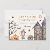 スウィート&不気味ベビーウィッチ誕生日 サンキューカード (正面)