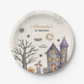 スウィート&不気味ベビーウィッチ誕生日 ペーパープレート (正面)