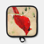 スウィート（鳥）ショウジョウコウカンチョウオーブンミット 鍋敷き (正面)