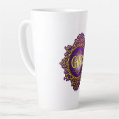 スウィートGIGI王室のパープル&金ゴールド カフェラテマグ (左アングル)