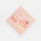 スウィートONE、女の子の最初の誕生日パーティー紙ナプキン スタンダードランチョンナプキン (角)