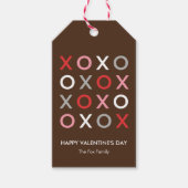 スウィートXOXOヴァレンティーンズデイギフトラベル ギフトタグ (正面)